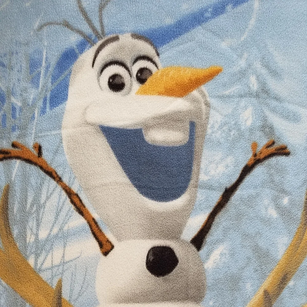 Disney Store Frozen Blanket Fleece Throw Anna Olaf Sven Kristoff Out In The Cold
